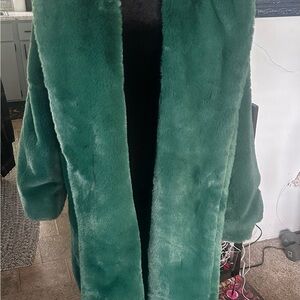 Fashion Nova Teal Teddy Jacket